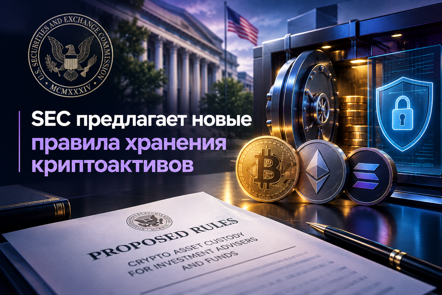 🏦 SEC предлагает новые правила хранения криптоактивов