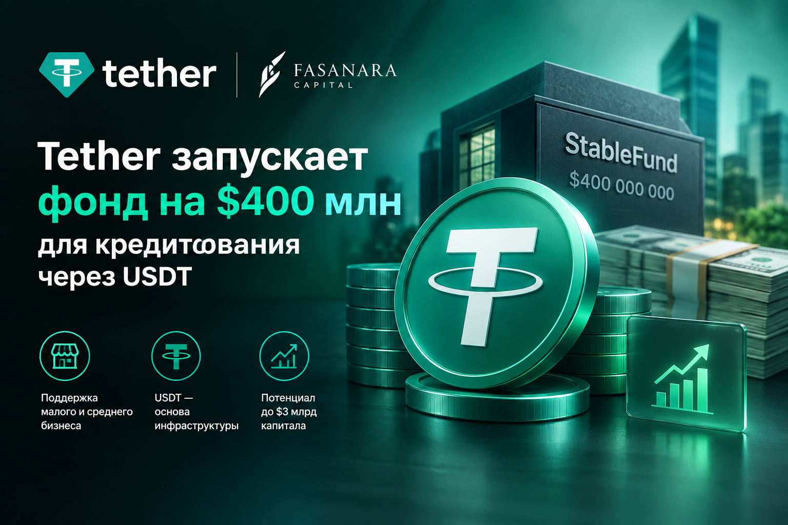 Tether Launches $400 Million Fund to Expand USDT-Based Lending
