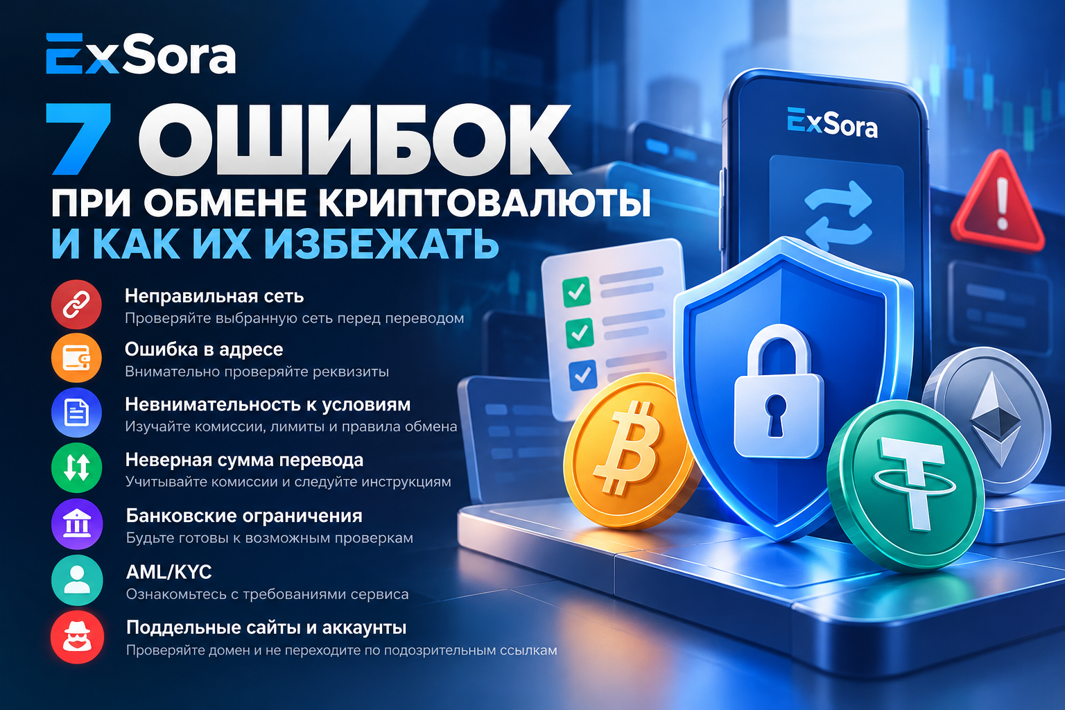 7 распространённых ошибок при обмене криптовалюты и как их избежать